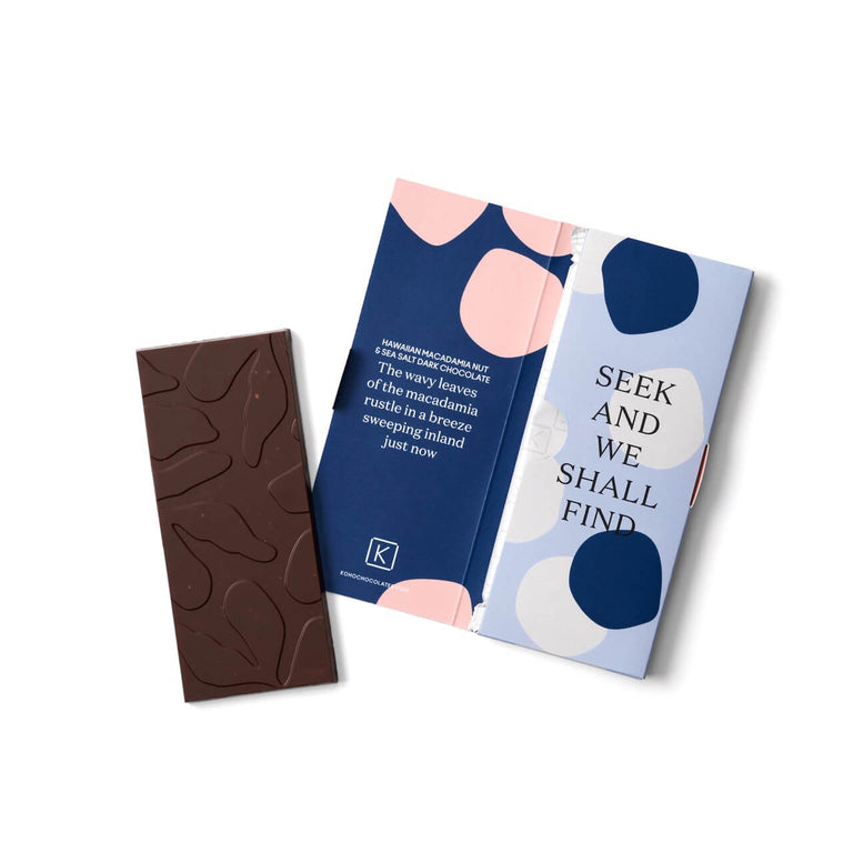 Macadamia Nut Sea Salt Dark Chocolate Tablet 