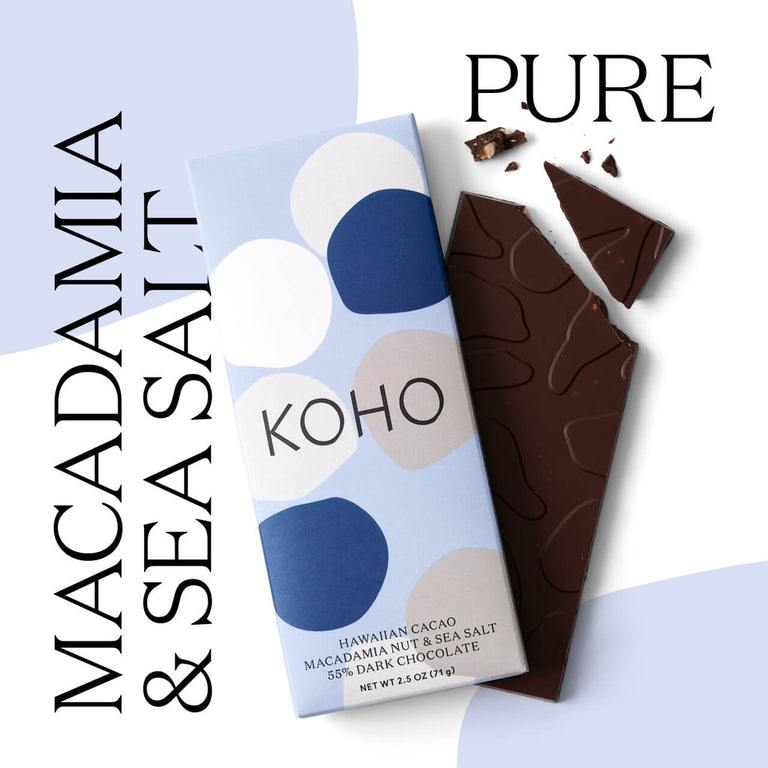 Macadamia Nut Sea Salt Dark Chocolate Tablet 